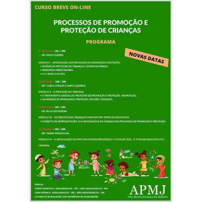 CURSO PROCESSOS DE PROMOÇÃO E PROTEÇÃO DE CRIANÇAS