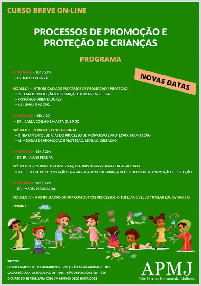 CURSO PROCESSOS DE PROMOÇÃO E PROTEÇÃO DE CRIANÇAS