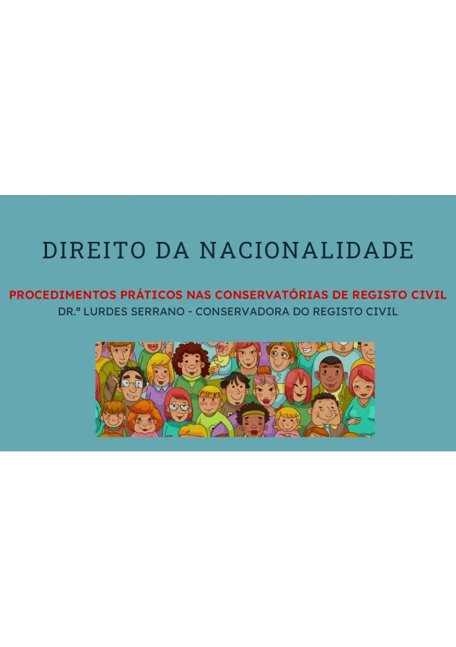 Módulo III – Procedimentos Práticos nas Conservatórias de Registo Civil
