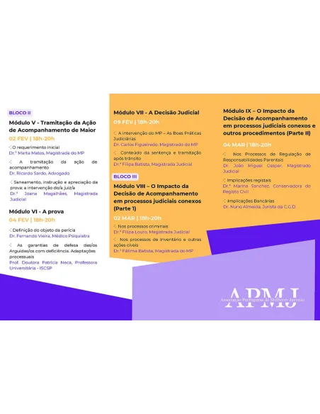 Blocos Curso Breve Online - Regime Jurídico do Maior Acompanhado
