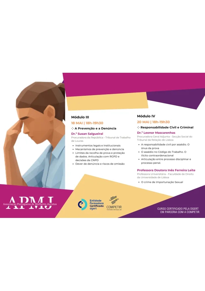 Módulos Curso Breve Online - Assédio no Trabalho
