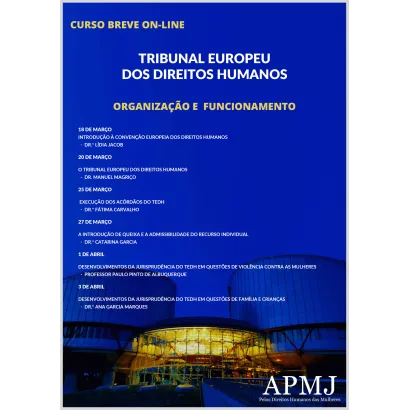 CURSO ORGANIZAÇÃO E FUNCIONAMENTO T.E.D.H.