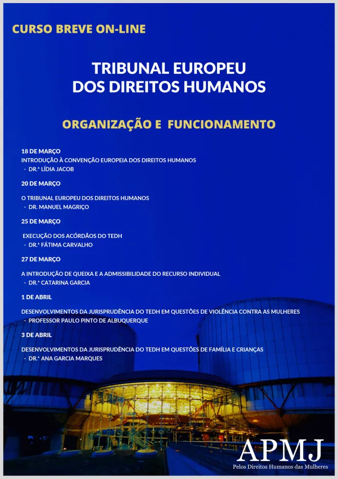 CURSO ORGANIZAÇÃO E FUNCIONAMENTO T.E.D.H.